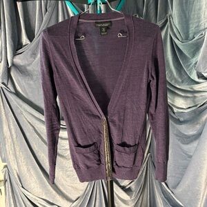 Banana republic purple merino cardigan size XS